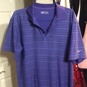 Men’s blue golf shirt